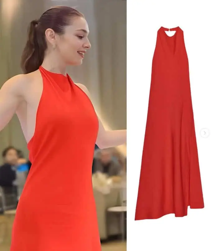 Veliaht dizisi 4.bölüm kıyafetleri Reyhan'ın kırmızı elbisesi