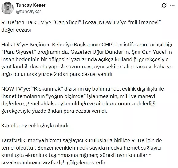 RTÜK, ihanet sahneleri gerekçesiyle Kıskanmak dizisine ceza verdi